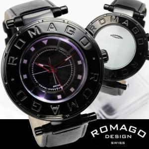 腕時計 メンズ レディース ブランド 1年保証 正規 ROMAGO(ロマゴ) FLOW ミラー文字盤 ビッグフェイス腕時計 BOX 保証書付き｜styleon