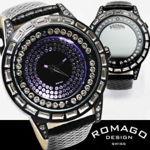 腕時計 メンズ レディース ブランド 1年保証 正規 ROMAGO ロマゴ ROMANCE ミラー文字盤 ビッグフェイス 腕時計 BOX 保証書付｜styleon