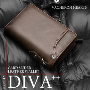 本革 折り財布 メンズ レディース 送料無料 VACHERON HEARTS 本革 2つ折り 財布 【ブラウン】 LT-GS 11SP｜styleon