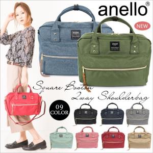 anello ショルダーバッグ レディース ポリキャンバス ボストンバッグ レギュラーサイズ エディターズバッグ 斜め掛けバッグ トートバッグ 2WAY 軽量 送料無料