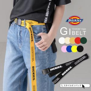 Dickies ディッキーズ ベルト ガチャベルト GIベルト ロゴ入りベルト メンズ レディース シンプル ユニセックス 男女兼用 長さ調節 カジュアル  メタル 送料無料｜styleonbag