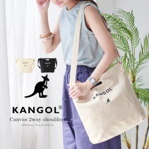 KANGOL カンゴール ショルダーバッグ キャンバス レディース メンズ ユニセックス 斜めがけ カジュアル 軽量 ロゴ入り ショルダー｜styleonbag