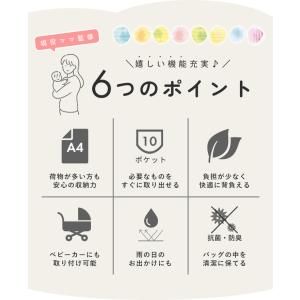 LIZDAYS ママラク マザーズバッグ リュ...の詳細画像3