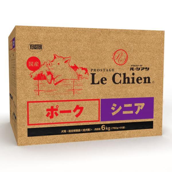 イースター　犬ドライ　プロステージ　ル・シアン　ポーク　シニア　6kg（750g×8袋）　7歳からの...