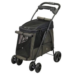 GEX（ジェックス） わんわんカート 中型犬用 ライトグレー 4輪 深型