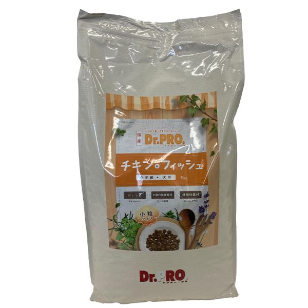 国産　Dr.PRO.　チキン＆フィッシュ　オールステージ　5kg　小粒　アレルギー　全年齢　全犬種　...