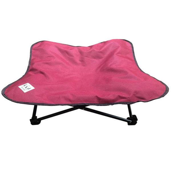 ペットプロ　HappyDays　ペット用　ポータブルベッド　シンプル　無地　ベッド　コット　レッド　...