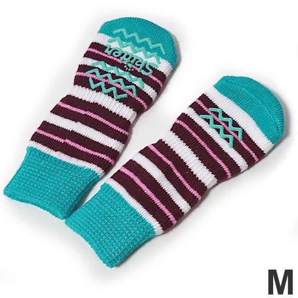 ペットアドバンス　犬用靴下　スキッター　M　ミントチョコレート　2個入　ボーダー　かわいい　ソックス...