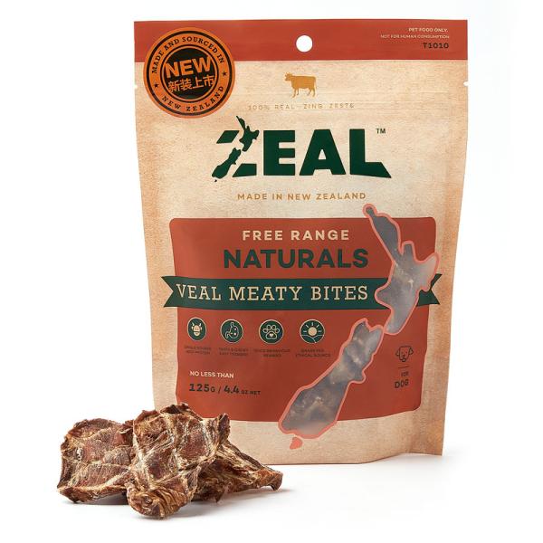 正規品　ZEAL エアドライ ナチュラルペットトリーツ フリーレンジ 仔牛ジャーキー 125g　無添...