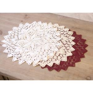 ドイリー 24cmR 円形 ラウンド 敷物 花瓶敷 テーブルリネン レース