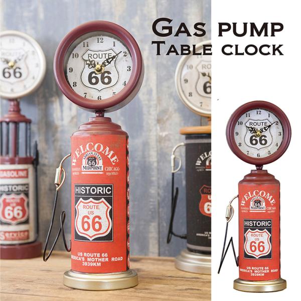 置時計　時計　置き時計　クロック　テーブルクロック　ガスポンプ　WELCOME HISTORIC R...