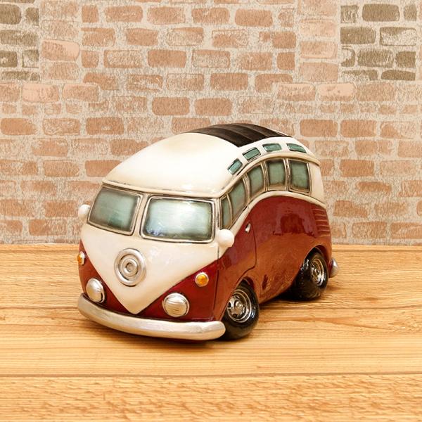 貯金箱　マネーバンク　ミニチュア　置物　オールディーズ　BUS　送料無料