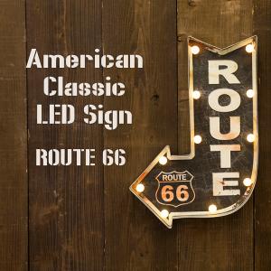 インテリア雑貨　店舗　装飾　壁掛け灯　American Classic LED Sign　LEDアメリカンクラシック　LEDサイン　ROUTE66｜styletown