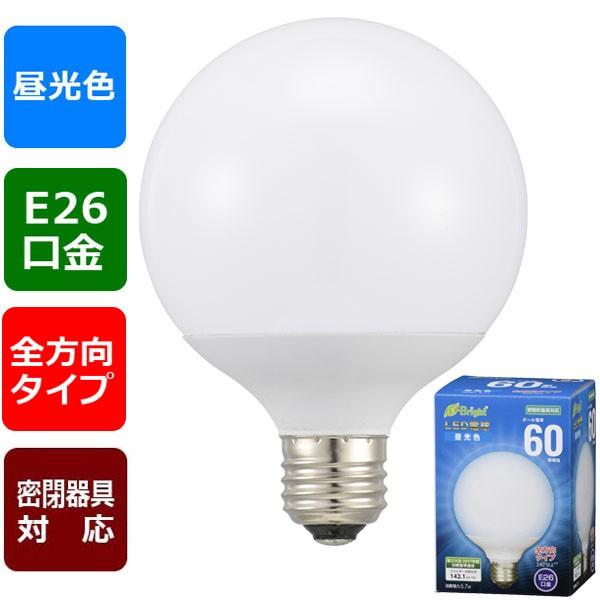 LED電球　照明　電球　オーム電機　OHM　06-3602　ボール球形　60形相当/810lm/昼光...