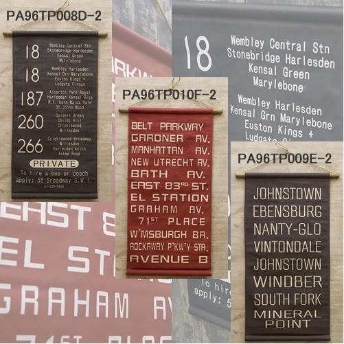 タペストリー　ウォールデコレーション　Antique BUS ROLL SIGN　バスロールサイン　...