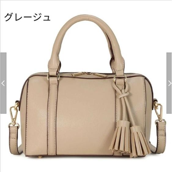 MIAN ミアン 2251-134-1 タッセルチャーム付き ミニボストンバッグ レディース