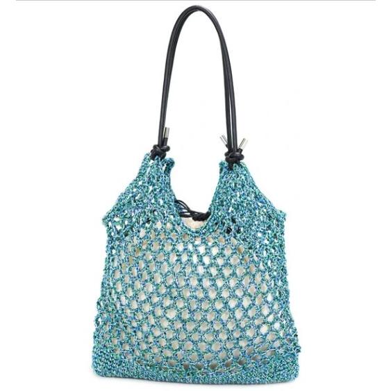 MIAN ミアン 2261-235-1 メタリックコードメッシュトートバッグレディース