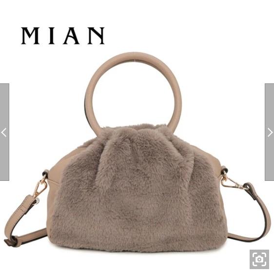 MIAN ミアン 2261-316-1 フェイクファー2wayミニボストンバッグ レディス