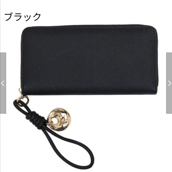 MIAN ミアン 2261-921-1 BLUEBELL 牛革ストラップ付きラウンドファスナー長財布...