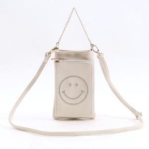 COOCO クーコ 23531-11702 SMILEY スタッズ フェイクレザー スマホショルダー バッグ｜stylewebdirect