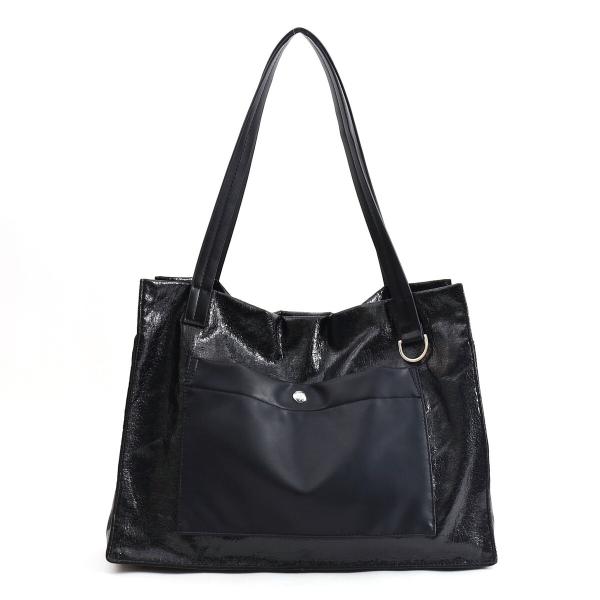 Nananoel ナナノエル 25133-11004 lia メタリックポケットスクエア トートバッ...