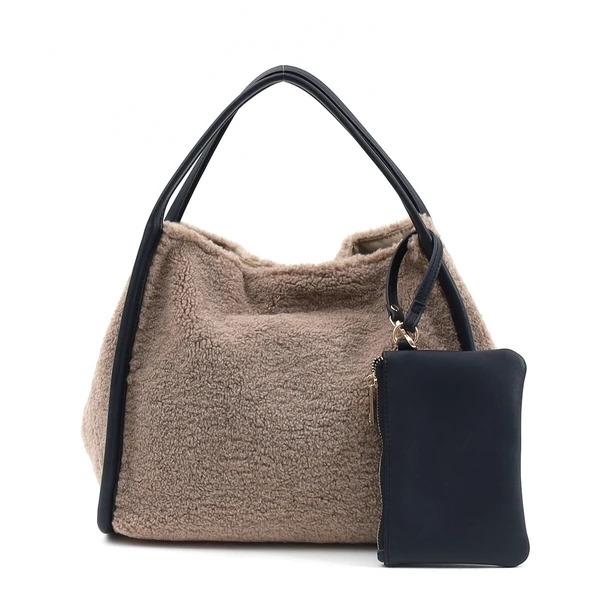COOCO クーコ 26531-11063 ポーチ付ボアトートバッグ/A4対応