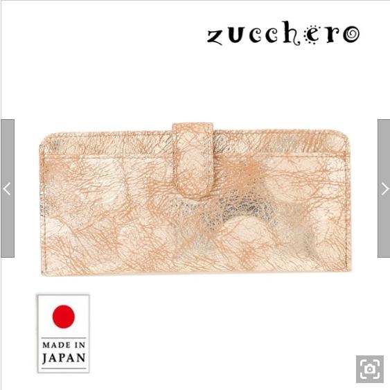 ズッケロ zucchero 55492 ゴートレザー 長財布 レディス スリム 薄マチ 箔加工 ドッ...