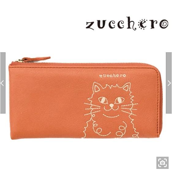 zucchero ズッケロ 55521 日本製 猫シリーズ 本革 財布 レディス L字長財布 薄マチ...