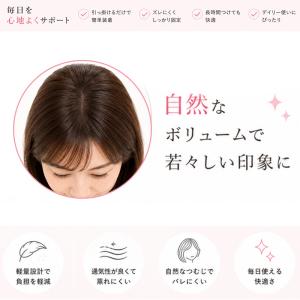ヘアピース 部分ウィッグ 頭頂部ウィッグ ピン...の詳細画像5