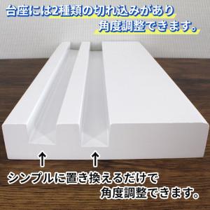 ホワイト 卓上ミラー アリス 二段階の角度調整...の詳細画像3