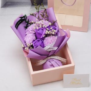 ソープフラワー 花束 ボックス付き 紙袋付き ...の詳細画像3