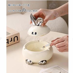 卓上灰皿 セラミック 蓋つき 兎 モダン 北欧...の詳細画像5