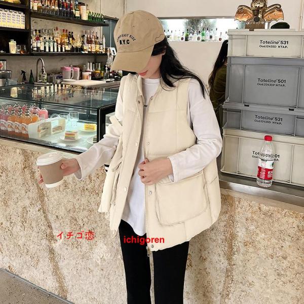ダウンベスト レディース 秋冬 40代 50代 おしゃれ ショート 薄手 ベスト コーデ 中綿コート...