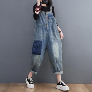 サロペット デニム オーバーオール レディース...の詳細画像5
