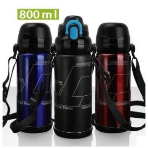 水筒 魔法瓶 ステンレスボトル 800ml 保温 保冷 持ち運び 直飲み コップ 2WAYボトル ワ...