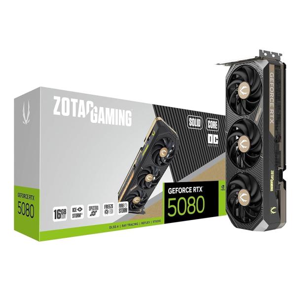 ZOTAC GAMING GeForce RTX 5080 SOLID CORE OC 16GB G...