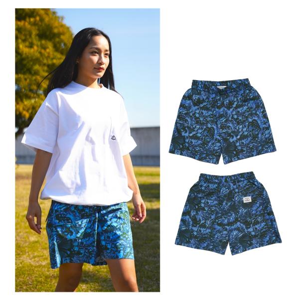 【先行予約6月下旬-7月入荷予定】総柄プリントウォークショーツ フォーエヴァー FEVR BLUE ...