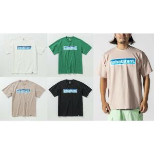 ブルーロゴプリントＴシャツ inhabitant(インハビタント) LOGO T-SHIRTS ISM24LS175400  メンズ レディース｜suave-tribe