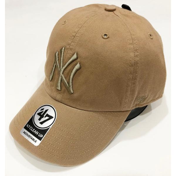 ニューヨーク・ヤンキース キャップ YANKEES TONAL &apos;47 CLEAN UP KHAKI...