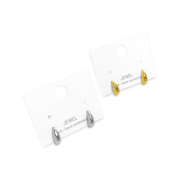 【小ぶりシンプルな雫型】ミニドロップステンレスピアス