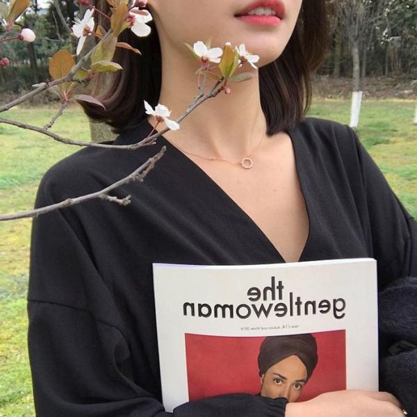 【ネックレス】 ペンダント ゴールド シルバー リング モチーフ レディース