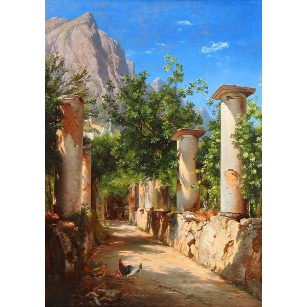 カールフレデリックアガードAncient columns, Italy  ジクレーポスターB3(36...