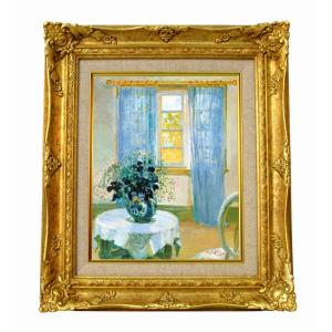 ★秀作★手書き油絵 ゴッホ アイリス 額付 絵画 インテリア 有名絵画 油彩画 ☆秀作☆手書き油絵 ゴッホ アイリス 額付 絵画 インテリア 有名