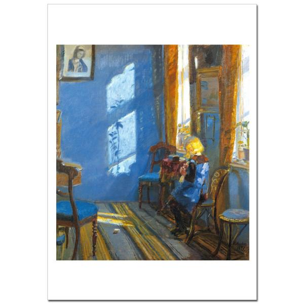 アンナアンカー　青い部屋に射し込む日光 ジクレーポスターB1(728ミリ×1030ミリ)