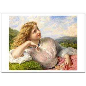 ソフィーアンダーソン　ひばりの歌　ジクレーポスター A2 (594ミリ×420ミリ)