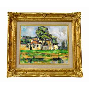 世界の名画 ルソー 牛のいる風景 ジクレーキャンバス複製画 豪華額装品