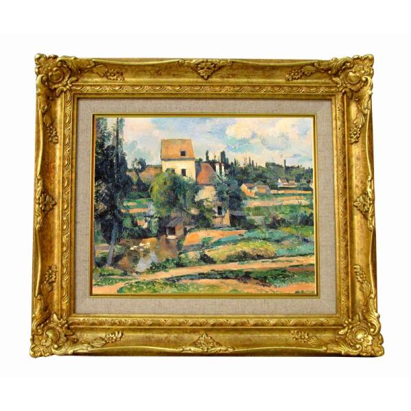 世界の名画　セザンヌ 　ポントワーズ 　ジクレーキャンバス複製画 豪華額装品