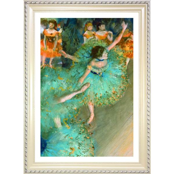 ドガ　緑の衣装をつけた踊り子　ジークレーポスター額装品