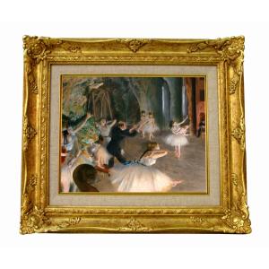 ドガ ドビニ嬢 レプリカ 複製絵画 F3号 額装 木製装飾額 インテリア ドガ ドビニ嬢 レプリカ 複製絵画 F3号 額装 木製装飾額 インテリア