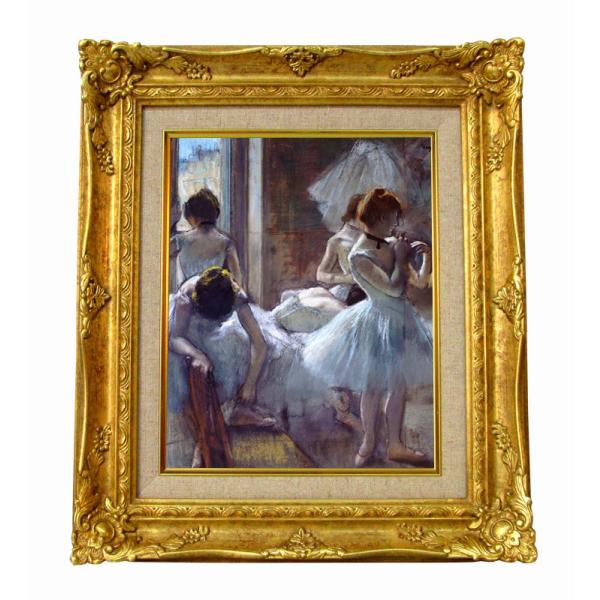 世界の名画　 ドガ　踊り子2　ジクレーキャンバス複製画 豪華額装品